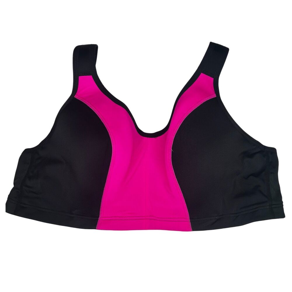 Marika pink black high impact sports bra 38D